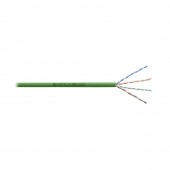 Кабель Премиум U/UTP, 4 пары, Кат.5e (Класс D), 350 МГц, AWG 24, внутренний, нг(A)-LSLTx, цвет зеленый, коробка 305 м