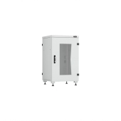 Напольный шкаф серии Lite II 19", 18U, стеклянная дверь, цельнометаллические стенки и задняя дверь, Ш600хВ974хГ600мм, в разобранном виде, серый