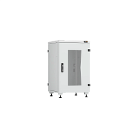 Напольный шкаф серии Lite II 19", 18U, стеклянная дверь, цельнометаллические стенки и задняя дверь, Ш600хВ974хГ600мм, в разобранном виде, серый