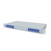 Коммутационная панель ВО 19" 1U 16xLC Duplex SM 9/125 (укомплектованная)
