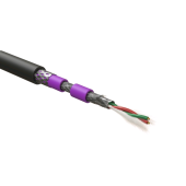 Кабель для шины PROFIBus-DP, 1x2x22 AWG, однопроволочные жилы (solid), SF/UTP, бронированный, PVC/PVC, черный