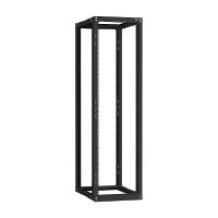 Монтажная стойка двухрамная раздвижная 19", 42U, Ш550xВ1995xГ(600-1000) мм, шаг регулировки 50 мм, в разобранном виде, цвет черный RAL 9005