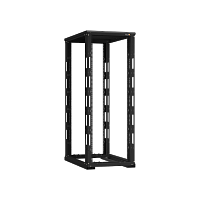 Монтажная стойка двухрамная с разборной рамой 19", 33U, Ш600xВ1595xГ1000мм, с крышей, в разобранном виде, черный