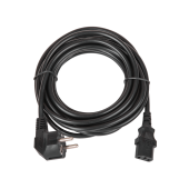 Кабель питания TLK, вход - евровилка с заземлением (Schuko, CEE 7/7) , выход - разъём C13 (IEC 60320),  3x0.75мм2, 5 м, 250В 6A, черный