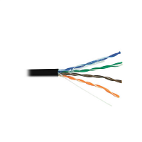 Кабель U/UTP, 4 пары, Кат.5e, 100 МГц, внеш. ПЭ до - 60°С, кор. 305 м, цв. черн.