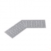 Донная вставка для поворота 45 град. для лотков ЛКР 600, толщ. 1,0 мм, Сендзимир цинк