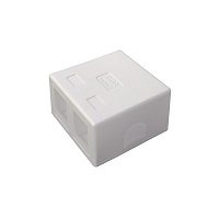 Корпус розетки для модуля Keystone, 2 порта, белый 