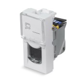 Keystone Jack RJ-45(8P8C), 180 градусов, категория 6a, экранированная, безинструментный монтаж, вставка Mosaic (арт.076573)