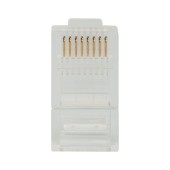 Коннектор (вилка) UTP кат.5e 8P8C универсальная, 15U", 3 зубца, упак 100 шт