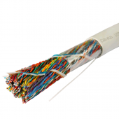 Кабель витая пара UTP (U/UTP), категория 5, 100 пар (24 AWG), одножильный (solid), PVC