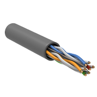 ITK Витая пара U/UTP кат.6A 4х2х23AWG solid  LSLTx нг(А)-LSLTx серый (305м)