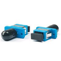 Проходной адаптер ST-SC, MM (для многомодового кабеля), корпус пластмассовый, (синий)