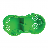 Коробка КМ40023 установочная 2 места d141х70x45 для полых стен (с саморезами и мет. лапка)