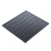 Полка перфорированная грузоподъёмностью 100 кг., глубина 580 мм, цвет черный