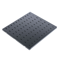 Полка перфорированная грузоподъёмностью 100 кг., глубина 580 мм, цвет черный