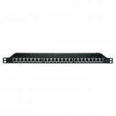 Патч-панель 19", 0.5 U,CAT6, 24 порта RJ45, экранированная