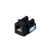 Вставка Keystone Jack, RJ-12(6P6C), угол 90 градусов, 110 IDC, черная