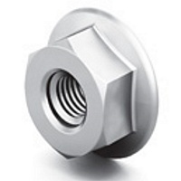 Гайка М8 DIN 6923 со стопорным буртиком, класс прочности 8, гальван. цинк