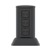 Миниколонна алюминиевая, 0.25м, цвет чёрный