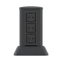 Миниколонна алюминиевая, 0.25м, цвет чёрный