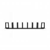 Органайзер кабельный горизонтальный с пластиковыми кольцами 8 колец 19"  ОКГП-8-19"-1U