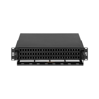 Оптический кросс NIKOMAX 19" Premium Line, 2U, до 72 SC портов или 144 LC портов, выдвижной, со съёмной полкой, черный