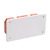 Коробка КМ41006 распаячная для твердых стен 172x96x45 (с саморезами, с крышкой)