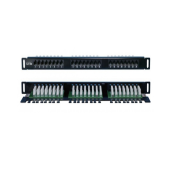 Патч-панель высокой плотности 19", 0.5U, 24 порта RJ-45, категория 5E, Dual IDC