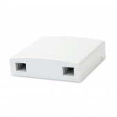 Оптическая абонентская розетка (без адаптера), совместима с адаптерами SC/DLC, 2 порта, 86 мм х 86 мм х 25 мм