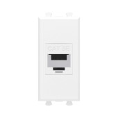 Avanti Компьютерная розетка RJ-45 без шторки модульная, кат.5е, Белое облако, 1 модуль