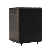 Шкаф настенный 19-дюймовый (19"), 12U, 662x600х450мм, металлическая передняя дверь с замком, две боковые панели, с возможностью установки на ножки