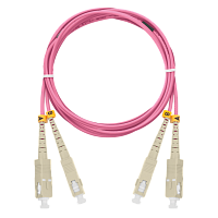Шнур NIKOMAX волоконно-оптический, соединительный, многомодовый 50/125мкм, стандарта ОM4, SC/UPC-SC/UPC, двойной, LSZH нг(A)-HFLTx, 2мм, маджента, 2м
