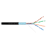 Кабель NIKOMAX F/UTP 4 пары, Кат.5e (Класс D), тест по ISO/IEC, 100МГц, одножильный, BC (чистая медь), 24AWG (0,52мм), полимерный материал нг(А)-HF, в