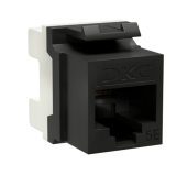 Модуль Keystone RJ45 CAT 6А неэкранированный (UTP), 180 градусов, черный