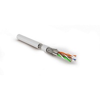 Кабель витая пара, экранированная S/FTP, категория 8.1 (Класс I, 2000MHz), 4 пары (23 AWG), одножильный (solid), LSZH (нг(А)-HF), –40°C – +80°C, белый