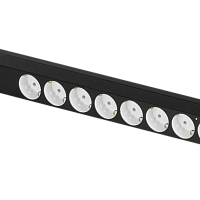 Блок электрических розеток TLK, 19", 8 гнезд "евророзетка", макс. нагрузка 10 А, без шнура питания, вход С14, с фильтром, без выключателя и предохрани