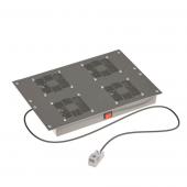 Вентиляторный модуль 19", 4 вент. с термостатом RAL 9005