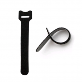 Хомут для кабеля, липучка с мягкой застежкой, 135x15 мм, черный (10 шт.)