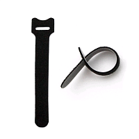 Хомут для кабеля, липучка с мягкой застежкой, 135x15 мм, черный (10 шт.)