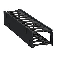 ITK Кабель-органайзер горизонтальный 19" 2U чер. РФ