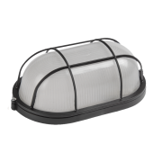 Светильник НПП1402 черный/овал с реш.60Вт IP54  ИЭК