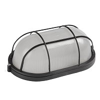 Светильник НПП1402 черный/овал с реш.60Вт IP54  ИЭК