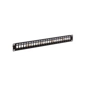 Патч-панель модульная TERACOM PRO 19'' 1U экранированная 24 порта с органайзером (пустая)
