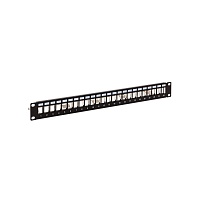 Патч-панель модульная TERACOM PRO 19'' 1U экранированная 24 порта с органайзером (пустая)