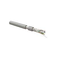 Кабель витая пара, экранированная F/UTP, категория 6, 4 пары (23 AWG), одножильный (solid), экран - фольга, нг(А)-LSLTx, внутренний, серый