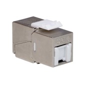 Модуль Keystone RJ45 CAT 6 с пылезащитной шторкой, экранированный (STP), 180 градусов, серебристый