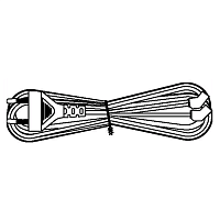 Кабель питания для вентилятора 120x120x38 мм, 2 разъема под плоские контакты, с евровилкой без заземления, 1.8 м, черны