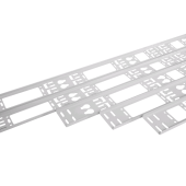 Вертикальный кабельный органайзер в шкаф, ширина 75 мм 24U