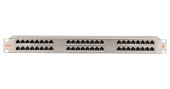 Коммутационная панель NIKOMAX 19", 1U, 48 портов, Кат.6, RJ45/8P8C, 110/KRONE, T568A/B, полный экран, с органайзером, металлик, гарантия: 5 лет расшир