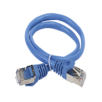 ITK Коммутационный шнур (патч-корд), кат.5Е FTP, 0,5м, синий